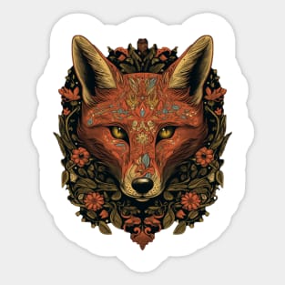 Ornamental fox Sticker